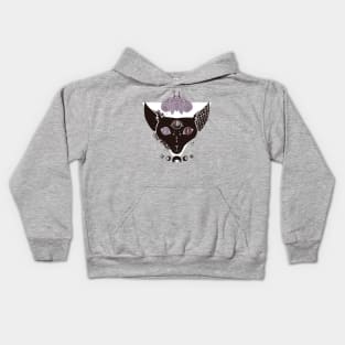 Sphynx Cat, Moth, Third Eye, And Triangle Kids Hoodie